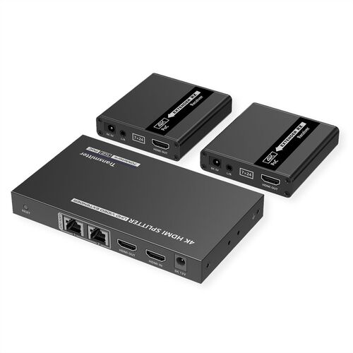 HDMI Splitter 1x3 con extensor 1x2 sobre par trenzado, 40 m VALUE