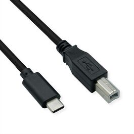 Cable USB 2.0 tipo C, C-B, M/M, negro, 4,5 m