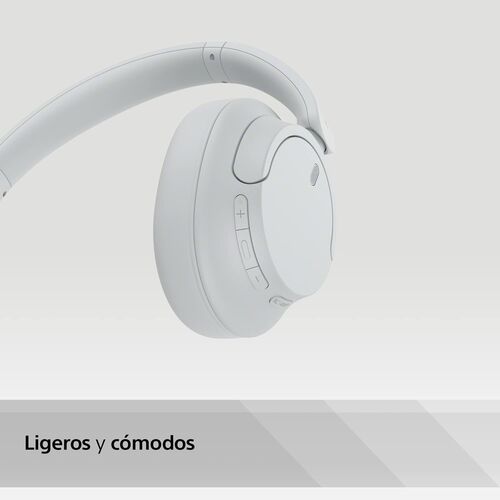 Sony Auriculares Inalámbricos Bluetooth, con Noise Cancelling, hasta 35 Horas de Autonomía y Carga Rápida, Blanco