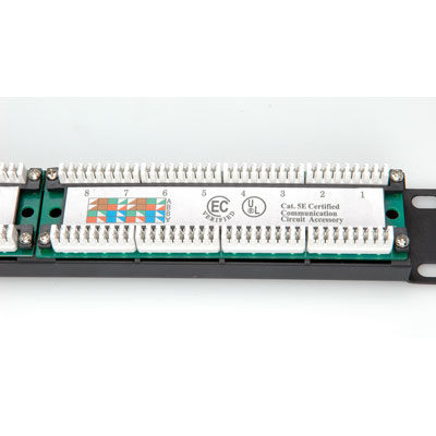 PATCHPANEL CAT-5E UTP 24 PUERTOS RJ45 1U 19 NEGRO VALUE