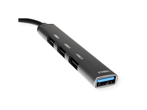 Hub USB 2.0, conector A, 4 puertos A (3 USB 2.0 + 1 USB 3.2 Gen1) STANDARD