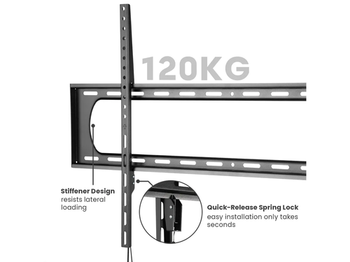 VALUE Ultra - Slim Heavy - Duty TV Wall Mount , <120 kg, <304,8cm (120), Fixed, 900x600