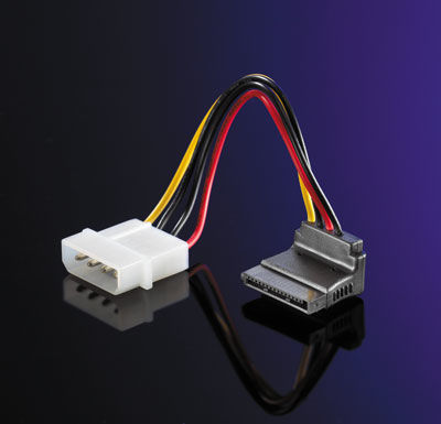 CABLE  SATA 0,20CMS ALIMENTACION INTERNO MOLEX  M / S-ATA H  ACODADO