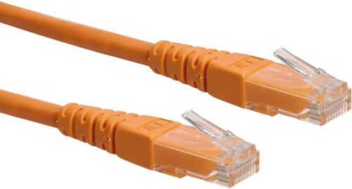 LATIGUILLO RJ45 0,5 M. CAT.6 UTP AWG 26 COBRE NARANJA ROLINE