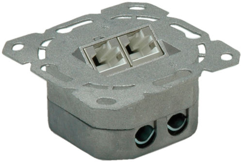 ROSETA EMPOTRAR CAT.6A RJ45X2 STP CONECTORES EN VERTICAL, VALUE