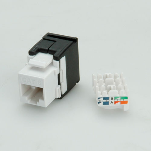 CONECTOR RJ45 HEMBRA CONEXION KEYSTONE SIN HERRAMIENTAS CAT.6 PARA PATCHPANEL Y ROSETA, SIN HERRAMIENTAS COLOR BLANCO VALUE