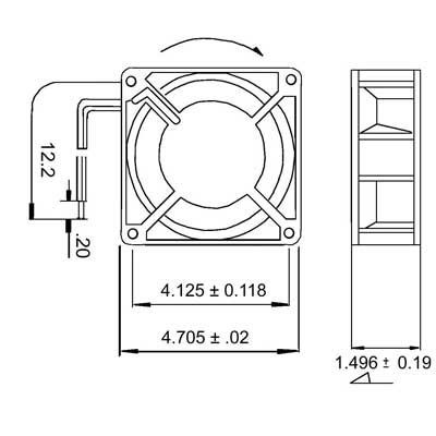 VENTILADOR PARA ARMARIO MURAL 120X120X38   220V