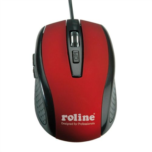 RATON USB OPTICO ROJO/NEGRO ROLINE