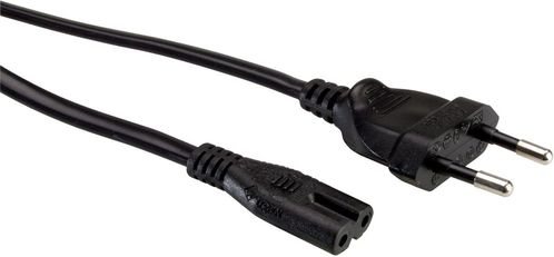 CABLE ALIMENTACION 3 M. CONECTOR EUROPLUG - IEC320-C7 (TIPO 8 O DOBLE) NEGRO VALUE