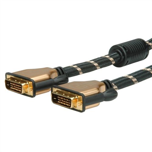 CABLE DVI 3 M. DVI M/DVI M DUAL LINK (24+1) GOLD ROLINE