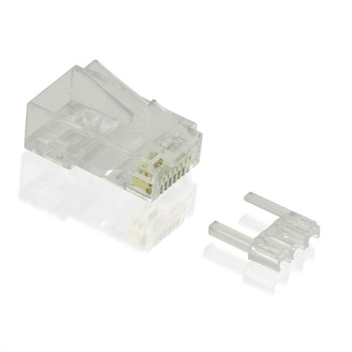 CONECTOR RJ45 8 HILOS CAT.6/6A, UTP CON GUIA  (BOLSA 100 UNIDADES) VALUE