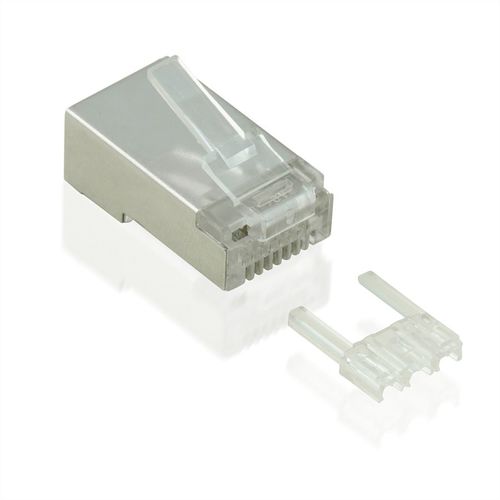 CONECTOR RJ45 8 HILOS CAT.6/6A, STP CON GUIA  (BOLSA 100 UNIDADES) VALUE