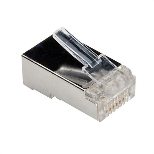 CONECTOR RJ45 8 HILOS CAT.6/6A, STP CON GUIA  (BOLSA 100 UNIDADES) VALUE