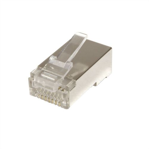 CONECTOR RJ45 8 HILOS CAT.6/6A, STP CON GUIA  (BOLSA 100 UNIDADES) VALUE