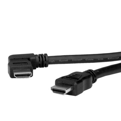 CABLE HDMI 3 M. HDMI M/HDMI M ALTA VELOCIDAD CON ETHERNET ANGULO IZQUIERDO ROLINE