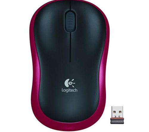 LOGITECH RATON WIRELESS OPTICO M185 ROJO