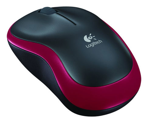 LOGITECH RATON WIRELESS OPTICO M185 ROJO