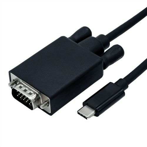 CABLE TIPO  C - VGA, M/M, NEGRO, 1.0 m ROLINE