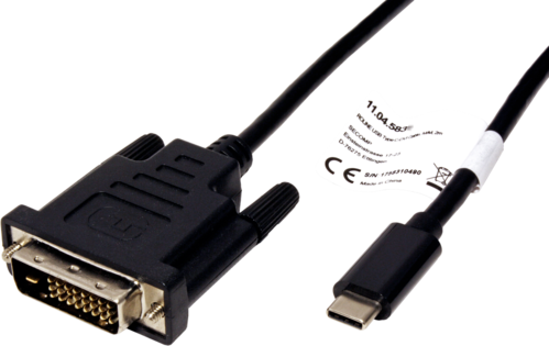 CABLE USB TIPO C - DVI M/F, NEGRO , 1.0 m