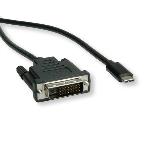 CABLE USB TIPO C - DVI M/F, NEGRO , 2.0 m ROLINE