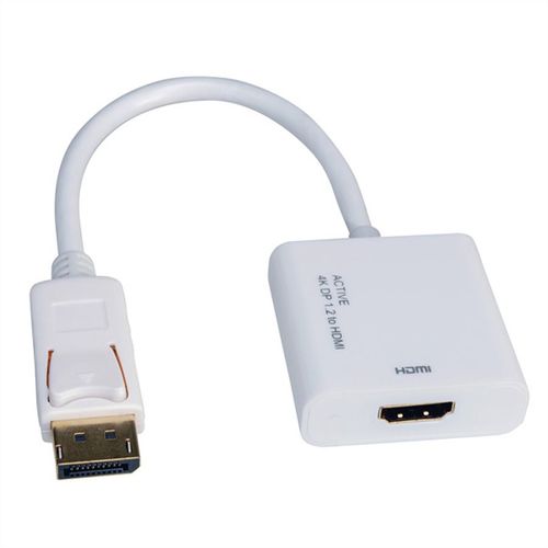 ADAPTADOR 4K, DP-HDMI, M/H,  ACTIVO ROLINE