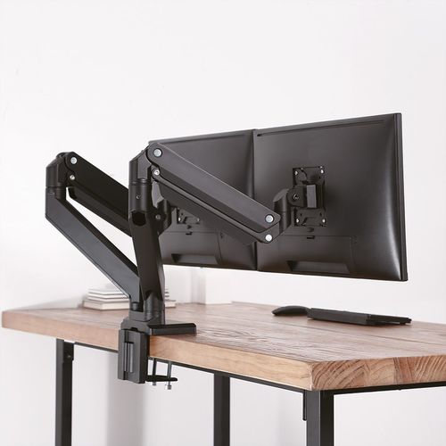 Brazo de monitor doble, servicio pesado, gas, <15 kg ROLINE