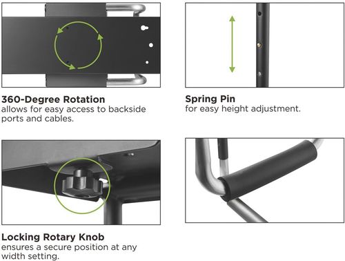 Soporte de PC para trabajo pesado, extensible, giratorio VALUE