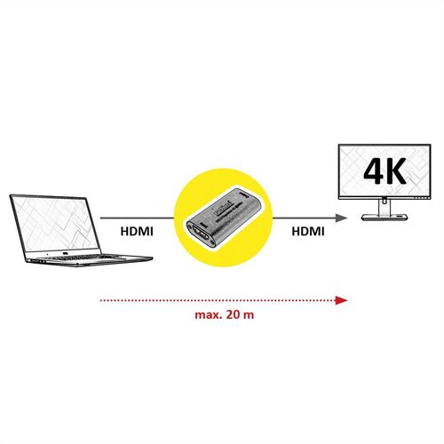 REPETIDOR HDMI UHD HASTA 20 METROS 4K2K@60Hz