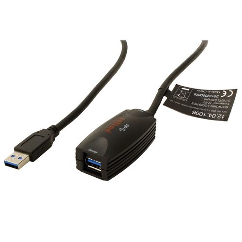 CABLE USB 3.0/3.2 GEN 1  PROLONGADOR ACTIVO 5 METROS ROLINE