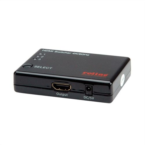 SWITCH/CONMUTADOR/MULTIPLEXOR HDMI 4K, 3 VIAS, 3 ENTRADA/ 1 SALIDA ROLINE