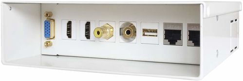 CAJA DE CONEXIONES MULTIMEDIA  - VGA - 2*HDMI - JACK3.5 - RCA - 1*USB - 2*RJ45 - CAT 6A - STP - BLANCO