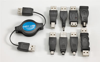 ADAPTADOR USB KIT 9 PIEZAS EN ESTUCHE