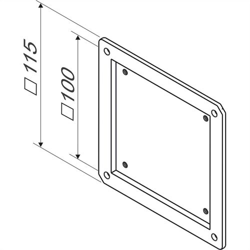 Adaptador  VESA 75-100 mm , negro ROLINE