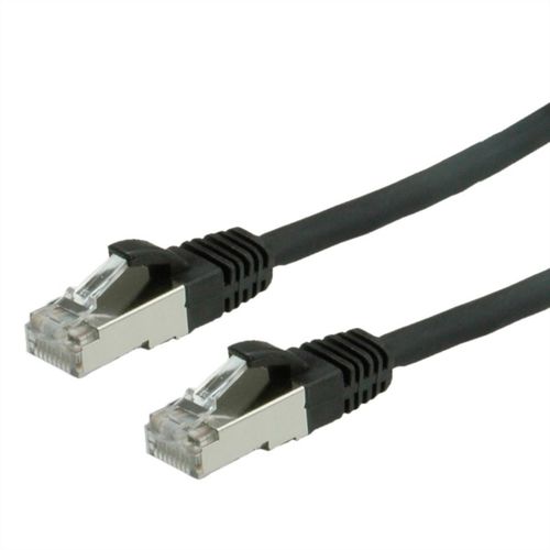 LATIGUILLO RJ45 5 M. CAT.6 S/FTP (PIMF) AWG28 COBRE LIBRE DE HALOGENO NEGRO VALUE