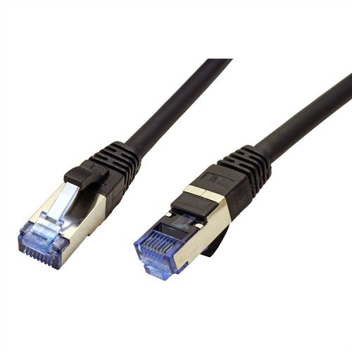 LATIGUILLO RJ45 0,5 M. CAT.6A S/FTP AWG 27 500 MHZ COBRE LIBRE DE HALOGENO NEGRO VALUE