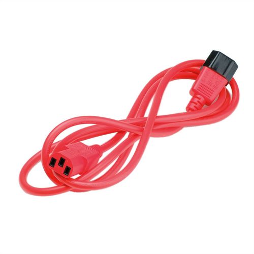 CABLE ALIMENTACION CPU A MONITOR  IEC320 C14/C13, 1.8M, ROJO ROLINE