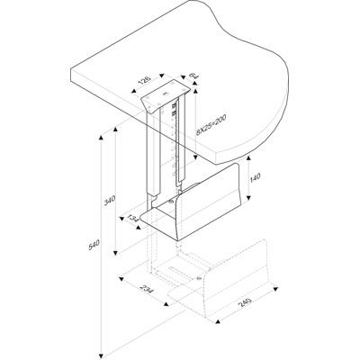 SOPORTE CPU BAJO MESA NEGRO METALICO ROLINE