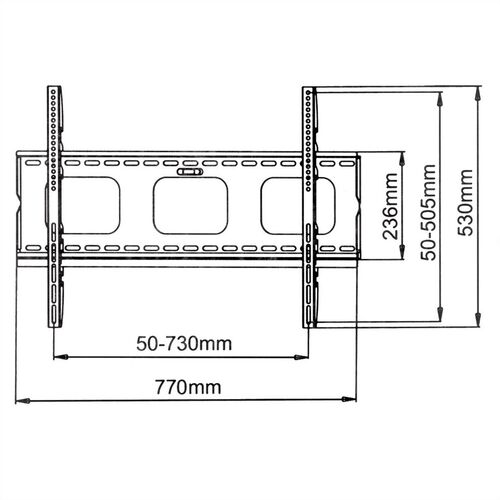 SOPORTE LCD/TFT PARED TV VESA MAX 700X500 80 KG BAJO PERFIL PANTALLAS DE 81 A 152 CMS VALUE