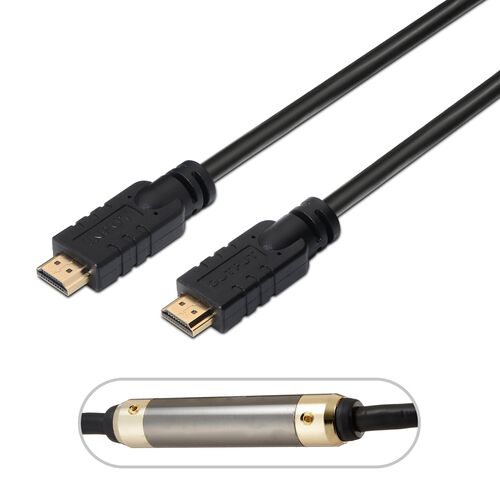 Cable HDMI 30 M.  V1.4 Premium alta velocidad/ HEC 4K@60HZ 18GBPS con repetidor, A/M-A/M, negro