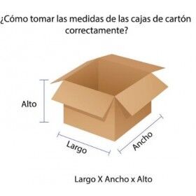 CAJA CARTON ONDULADO 40,0X30,0X20,0 CM CANAL SIMPLE PAQUETE 25 UDS