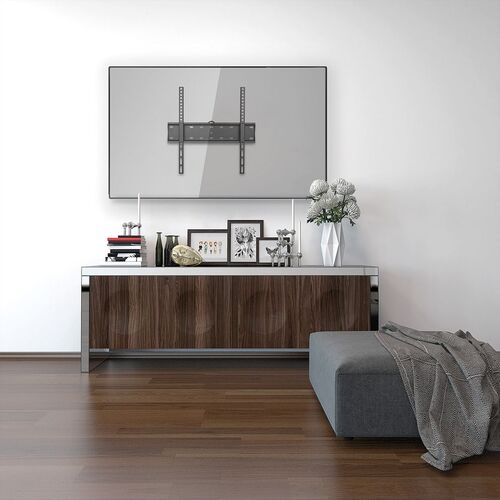 Soporte de pared para TV, distancia de pared de 27 mm, capacidad de carga de 40 kg, negro VALUE