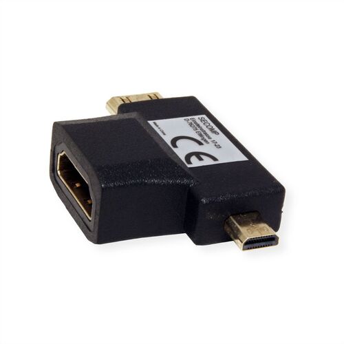 ADAPTADOR HDMI EN TVALUE HDMI T - HDMI - HDMI Mini + HDMI Micro