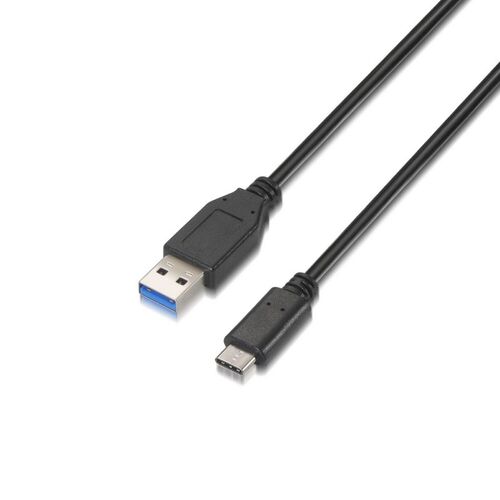 CABLE USB 3.1 GEN2 10 GBPS 3 A  TIPO C M / A M 3 A. NEGRO 1 M