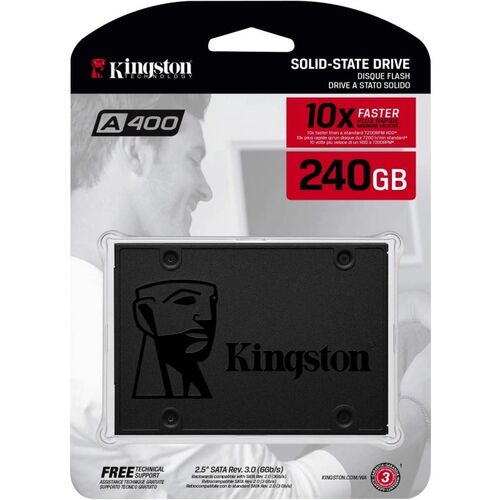 DISCO DURO INTERNO SOLIDO SSD KINGSTON A400 240GB - SATA III - 2.5" / 6.35CM - ( CANON DIGITAL 0.90 € INCL. )